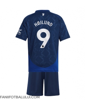 Manchester United Rasmus Hojlund #9 Echipament de Fotbal Replică 2024-25 Copii Deplasare (+ Șorturi)